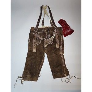 Authentic Oktoberfest SEIDL Lederhosen Leather Shorts And Suspenders